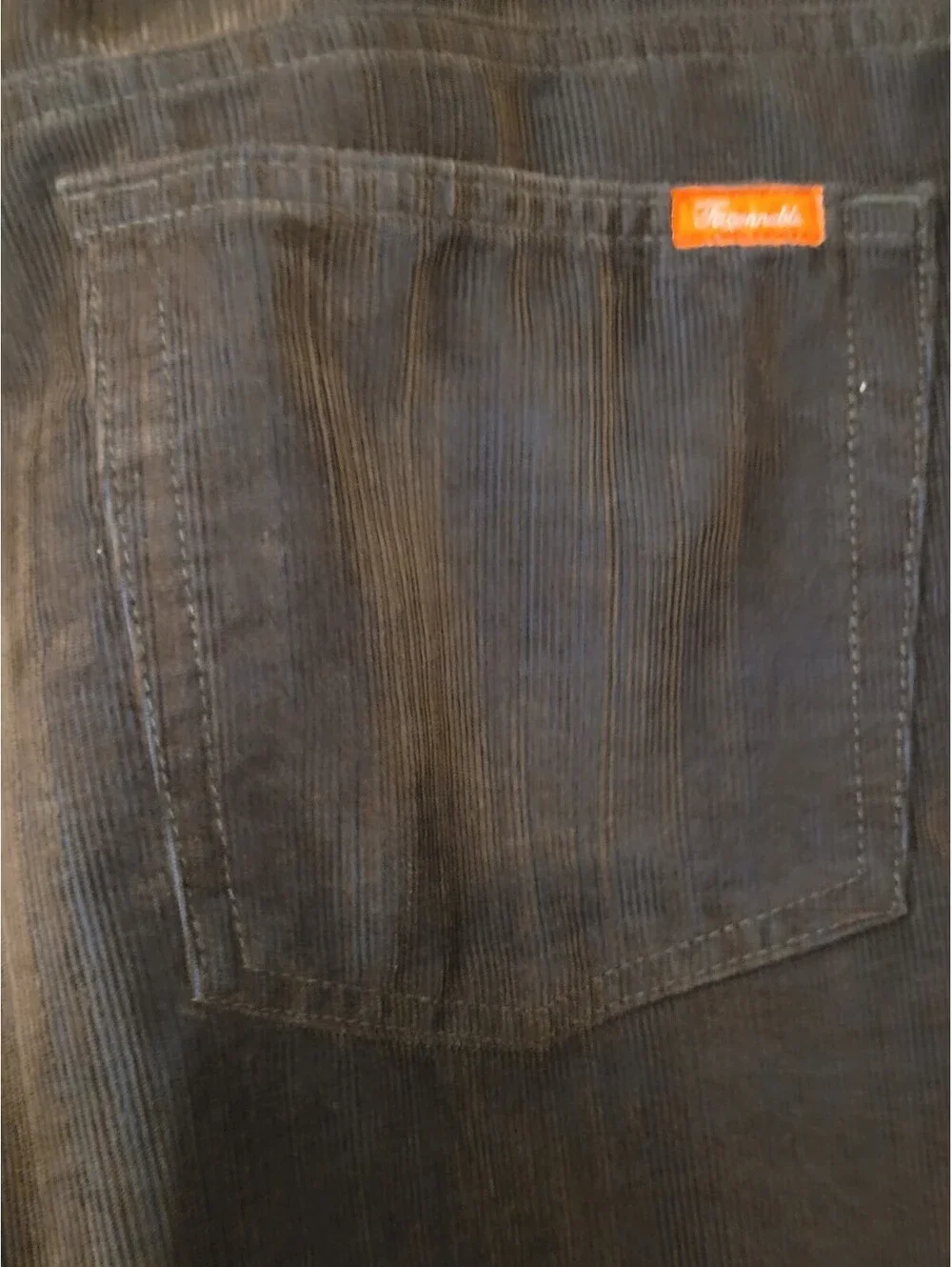 Faconnable Men's Garment Washed Finish Brown Corduroy Pants Sz 40 Tunisia Y2K